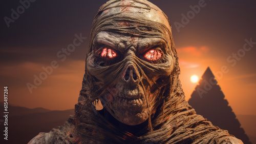 scary mummy in egypt.