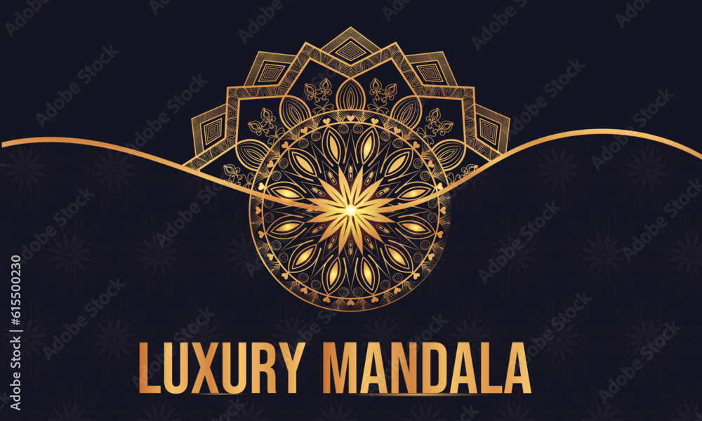 Vector and editable luxury mandala design template . 