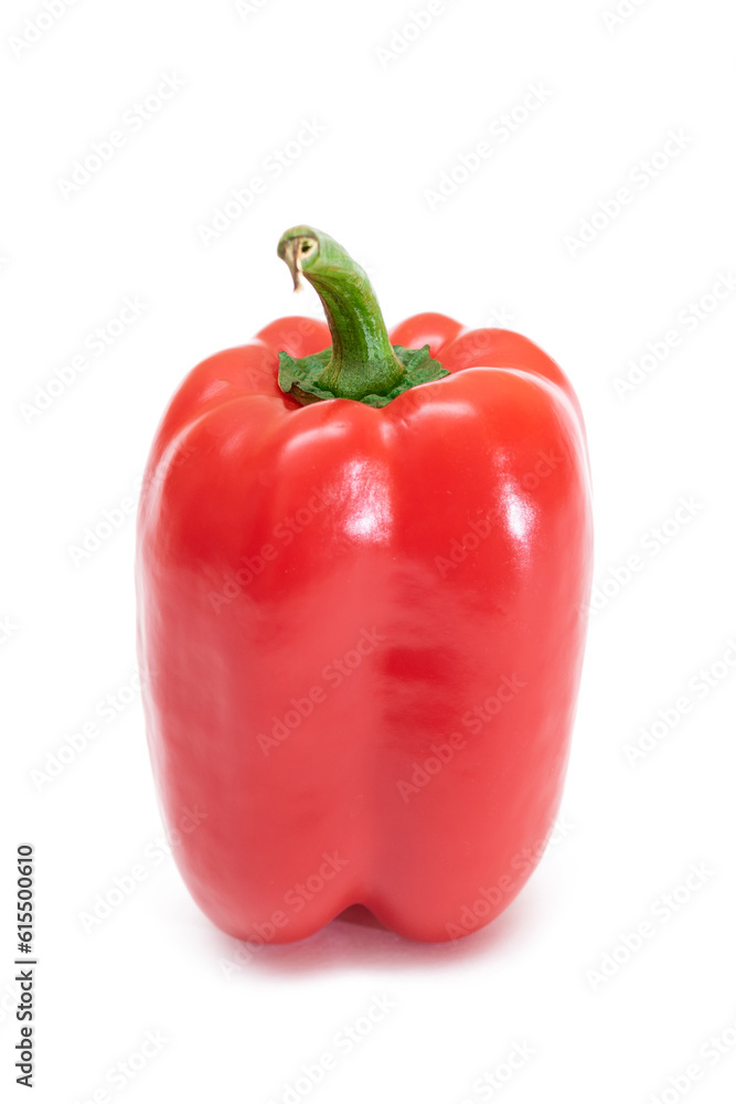 Red Sweet Bell Pepper Isolated on White Background Red Sweet Bell Pepper Isolated on White Background