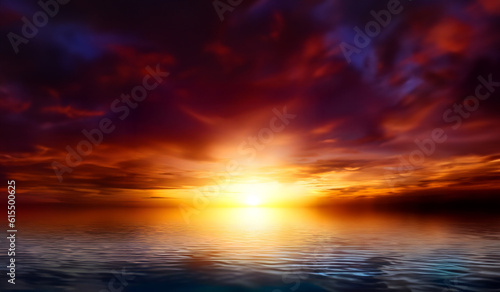 sunset over the sea © Abdelrahman