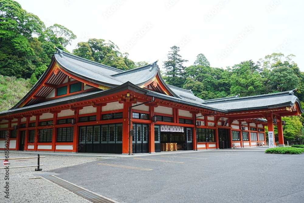 Kirishima-jingu Shrine in Kagoshima, Japan - 日本 鹿児島 霧島神宮 神楽殿 Kirishima-jingu Shrine in Kagoshima, Japan - 日本 鹿児島 霧島神宮 神楽殿