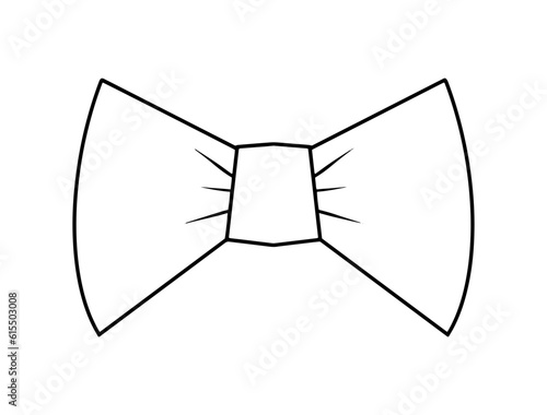 Bow tie. Doodle style. Classic variant.