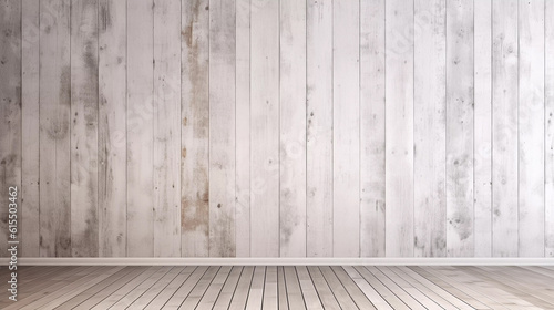White Wooden Wall and Light Floor