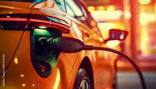 electrical car charging at a gas station © Nova