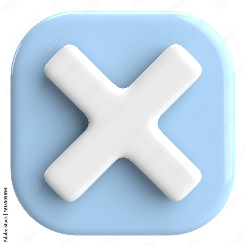 3D close button. Cross sign. 3D illustration. 3D close button. Cross sign. 3D illustration.