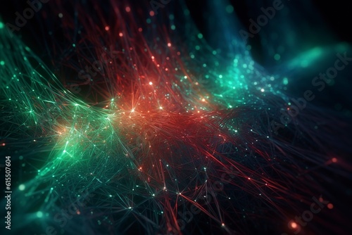 Network connection fiber optic , Abstract futuristic network lines background.