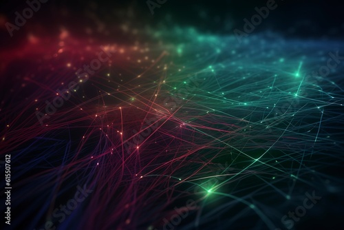 Network connection fiber optic , Abstract futuristic network lines background.