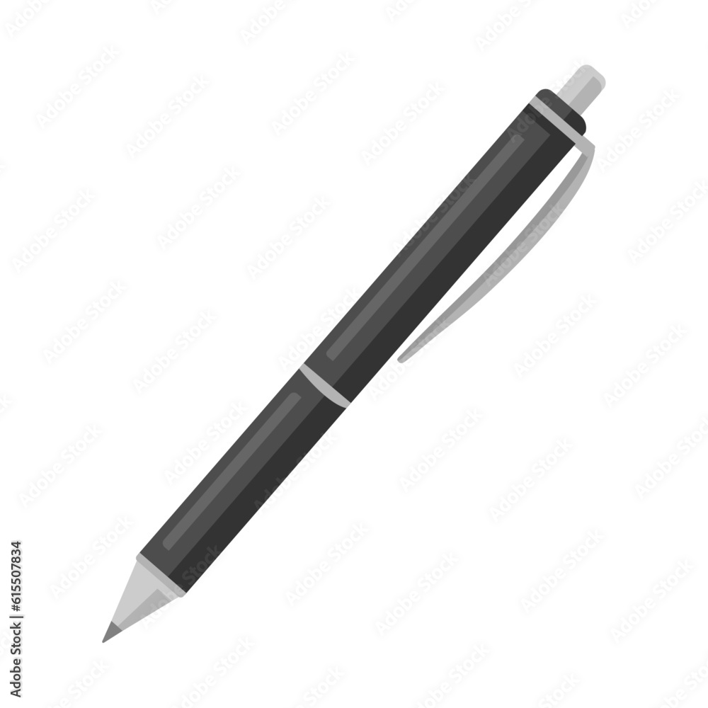 Black pen icon, Mockup for work. Classic pens with 2d flat design for animated designs Black pen icon, Mockup for work. Classic pens with 2d flat design for animated designs