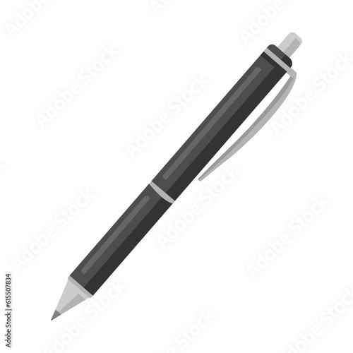 Black pen icon, Mockup for work. Classic pens with 2d flat design for animated designs