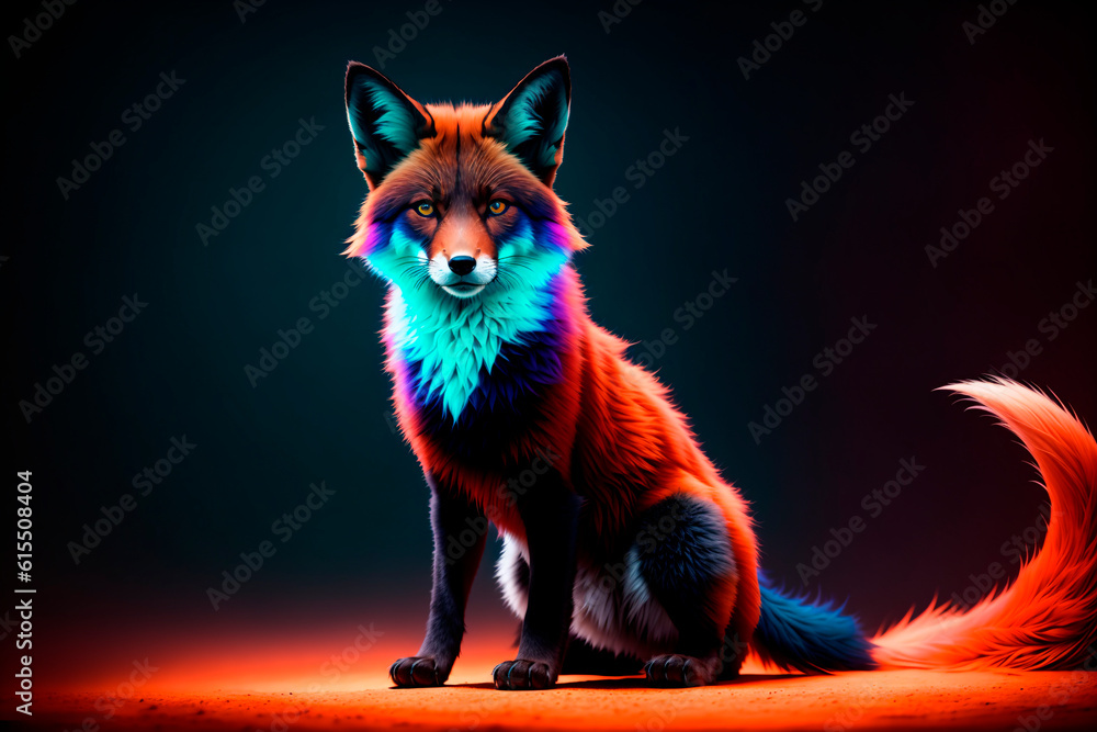 Animal portrait art illustration. Generative ai. Animal portrait art illustration. Generative ai.