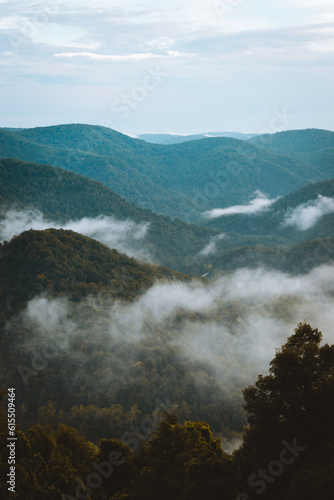 Low clouds in the Appalachian mountains, West Virginia