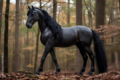 Tennessee Walking Horse - United States - Tennessee Walking Horses are known for their smooth, running-walk gait, making them comfortable for long-distance riding (Generative AI)