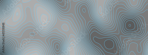 Abstract wavy topographic map. Abstract wavy and curved lines background. Abstract geometric topographic contour map background.
