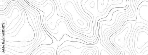 Abstract wavy topographic map. Abstract wavy and curved lines background. Abstract geometric topographic contour map background.