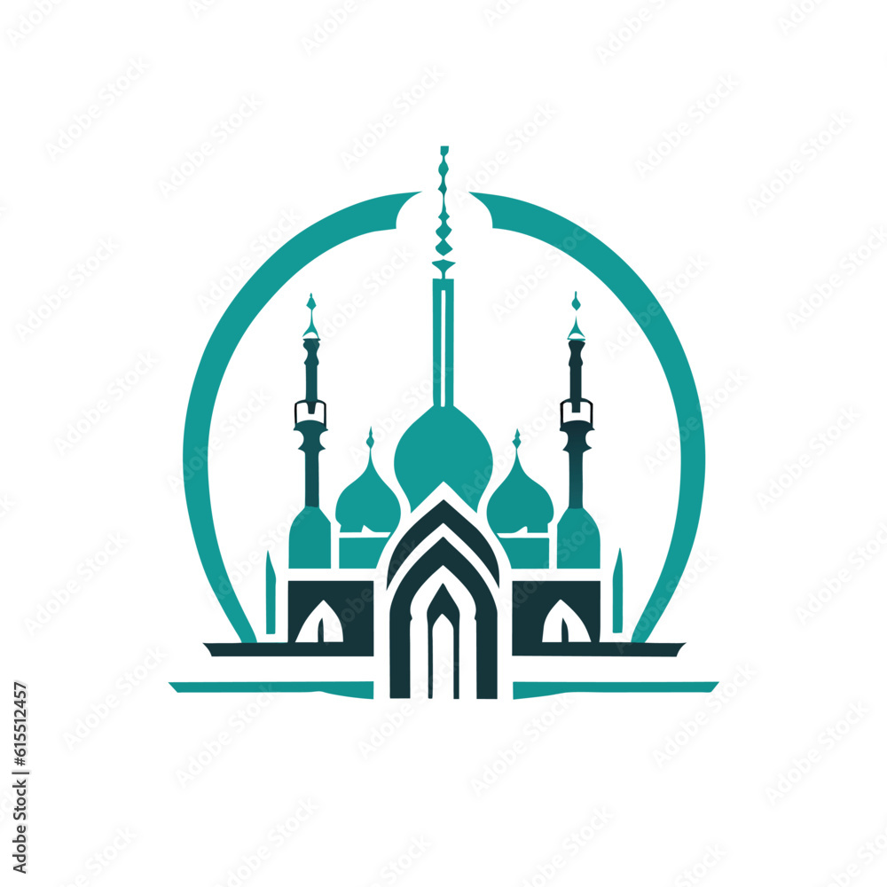 Modern mosque logo symbol or icon template, Mosque Leaf Creative Islamic logo design template, logo with a minimalist style. Modern mosque logo symbol or icon template, Mosque Leaf Creative Islamic logo design template, logo with a minimalist style.