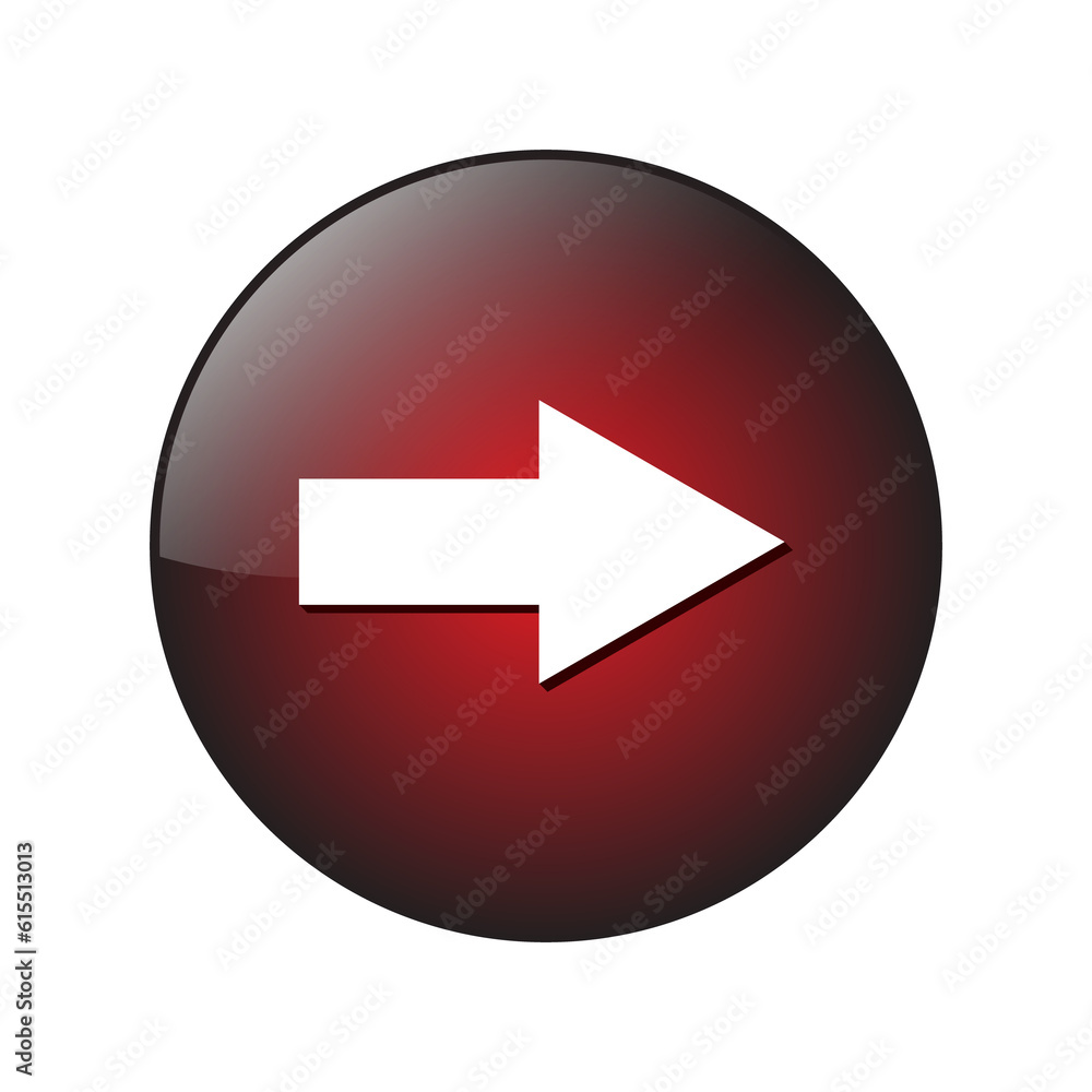 Arrow Icon, 3D Glossy Realistic Arrow Button, Shiny Arrow Button Transparent Background Arrow Icon, 3D Glossy Realistic Arrow Button, Shiny Arrow Button Transparent Background