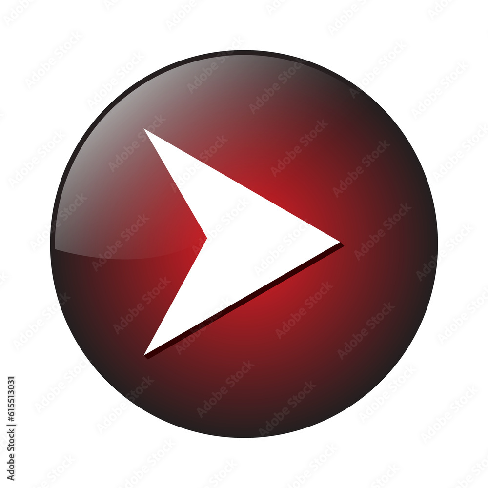 Arrow Icon, 3D Glossy Realistic Arrow Button, Shiny Arrow Button Transparent Background Arrow Icon, 3D Glossy Realistic Arrow Button, Shiny Arrow Button Transparent Background