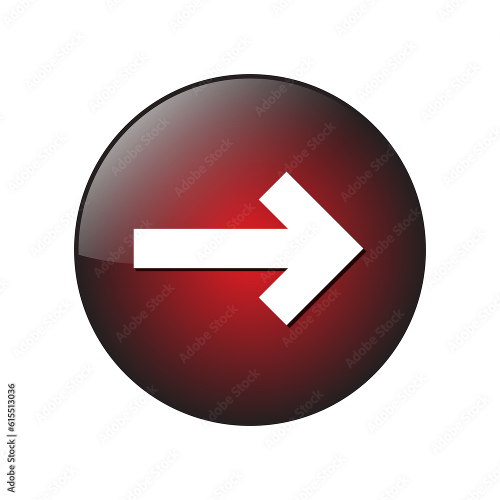 Arrow Icon, 3D Glossy Realistic Arrow Button, Shiny Arrow Button Transparent Background Arrow Icon, 3D Glossy Realistic Arrow Button, Shiny Arrow Button Transparent Background
