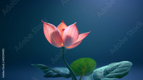 Fototapeta Naklejka Na Ścianę i Meble -  tulip on blue HD 8K wallpaper Stock Photographic Image