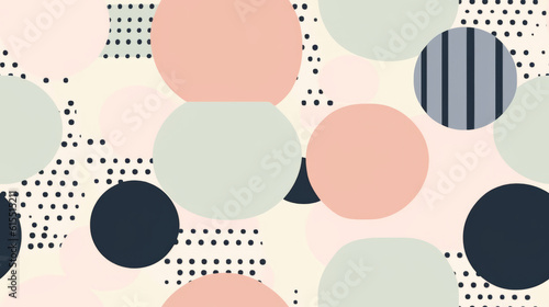 Seamless pattern background with a minimalist aesthetic with lines or dots in a limited pale muted color palette