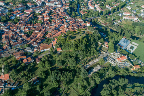 aerial view of the town of Allariz. Ourense, Galicia, Spain.