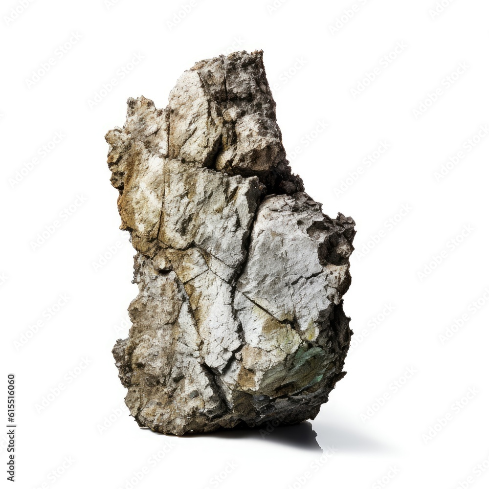 Obraz premium Natural rock stone isolated on a white background