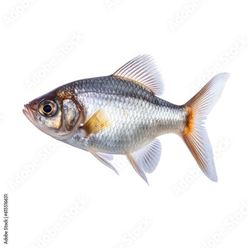 Isolated Fish on White Background with Focus Stacking generative AI