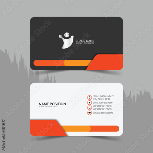 Double side dark and orange card