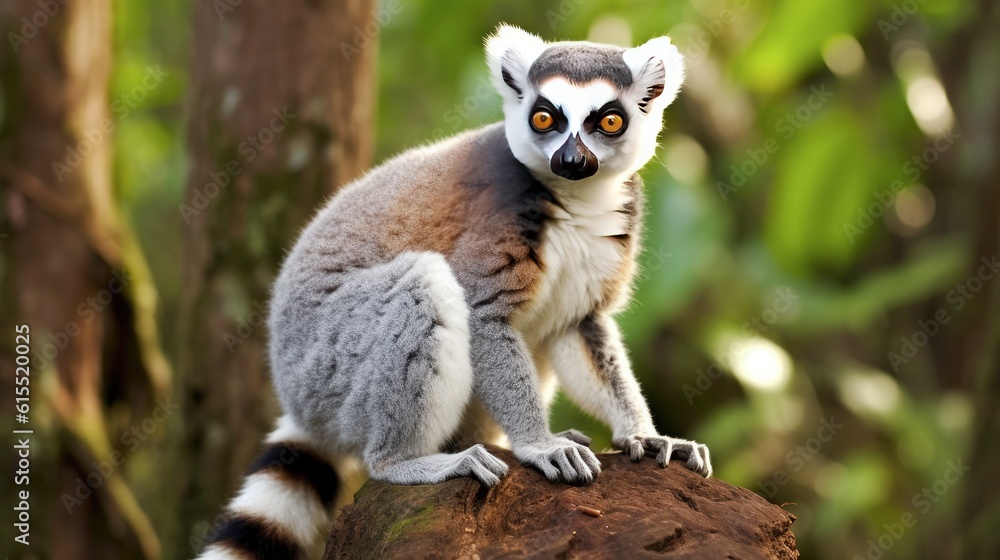 Obraz premium Generative AI, Lemur Maki Kata