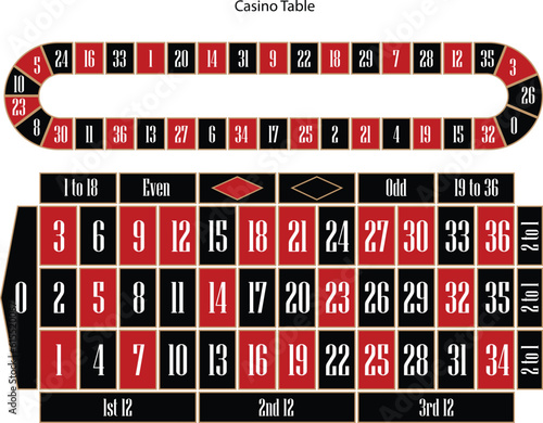 White casino table. 3D vector. High detailed realistic illustration.