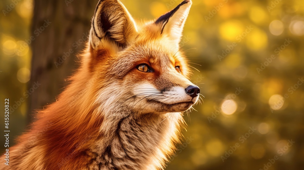 Fototapeta premium Generative AI, Red Fox