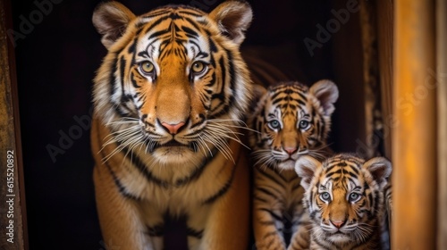 Generative AI, Tiger with family © kanesuan