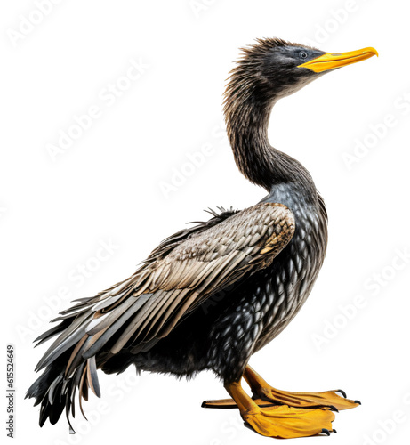 Cormorant isolated on the transparent background PNG. AI generative. 