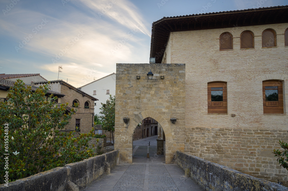 View of the Entrance to Puente la Reina, Spain