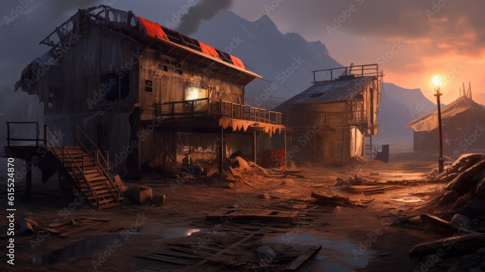 Fototapeta premium Military Game Environment Art