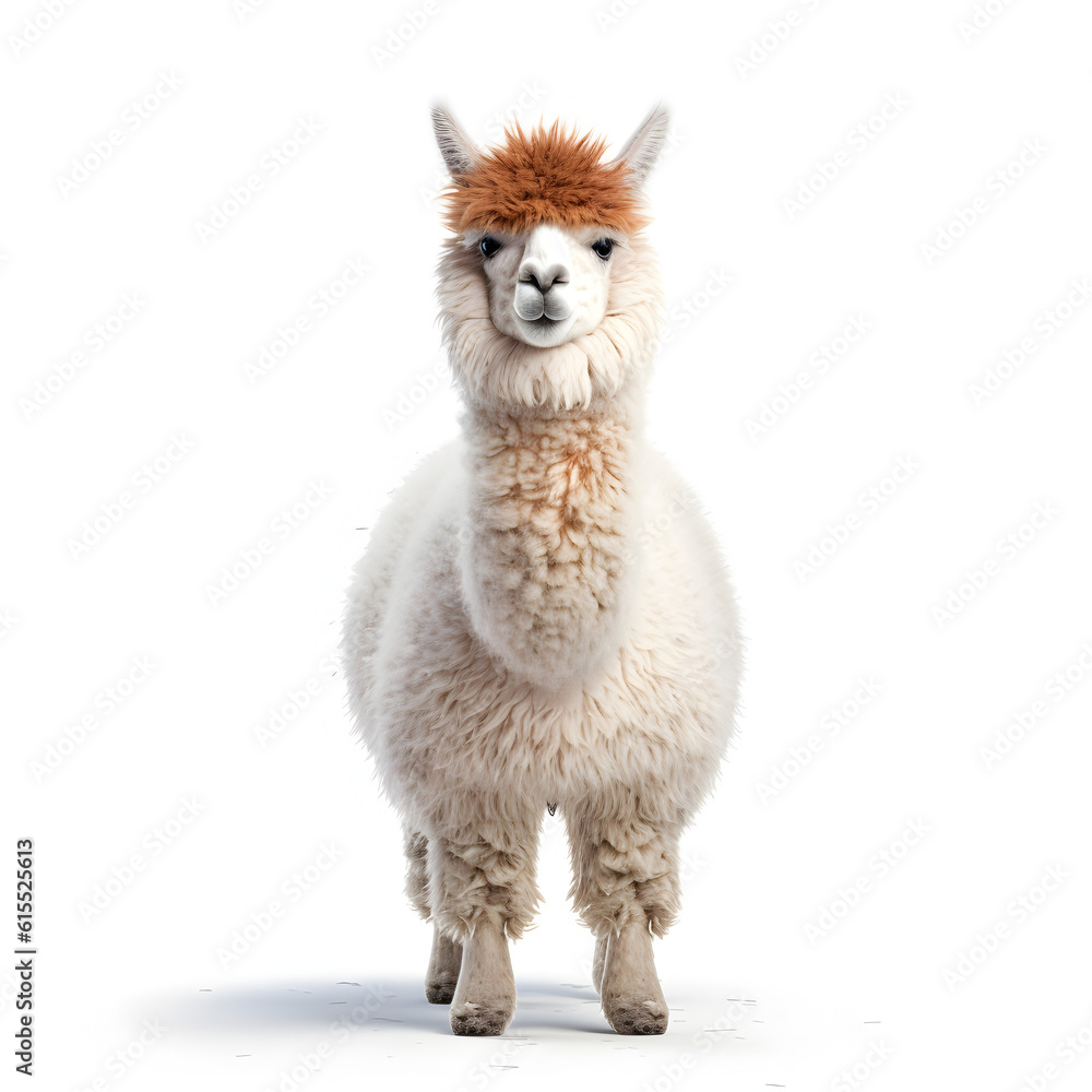 An Alpaca isolated on white An Alpaca isolated on white