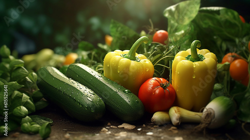 vegetables on the garden HD 8K wallpaper Stock Photographic Image