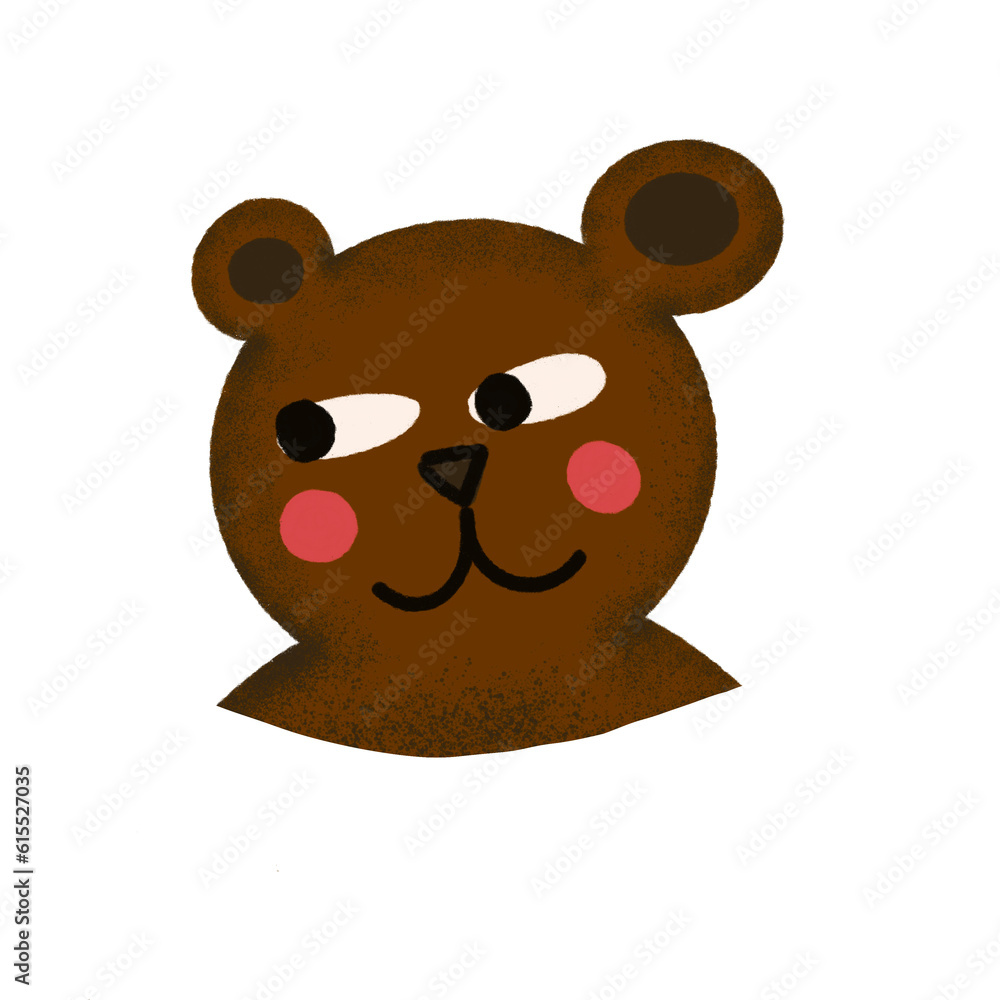 Fototapeta premium Cute Bear head isolated 