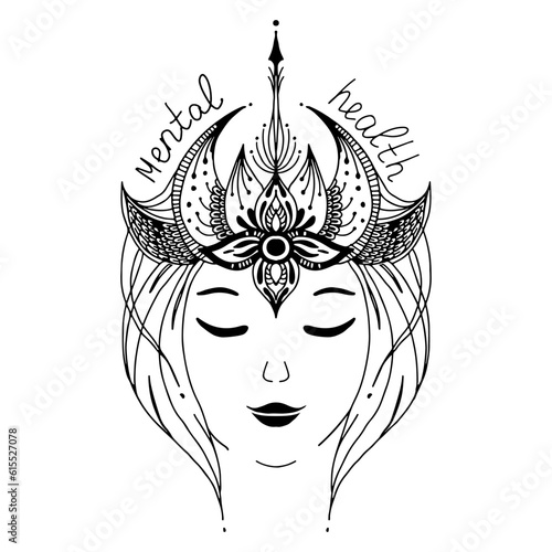 Harmony Within. Women's Mental Health and mandala