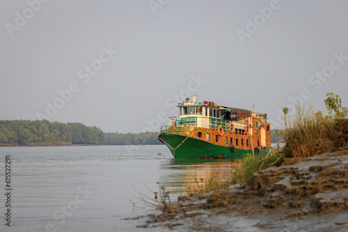 River cruise tourism in sundarbans.this photo was taken from sundarbans national park,Bangladesh.