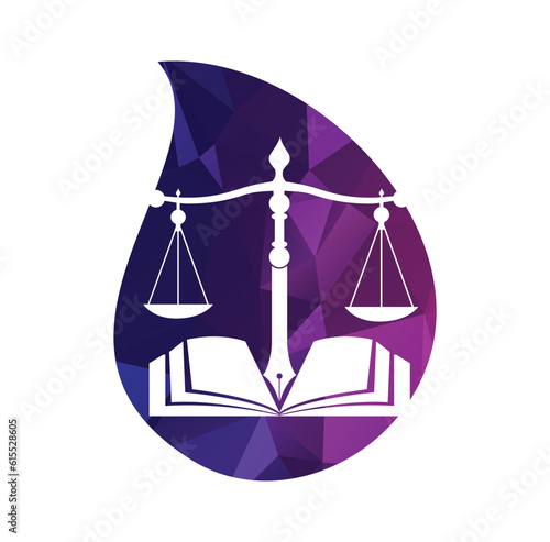 Education Law Balance And Attorney Monogram Logo Design