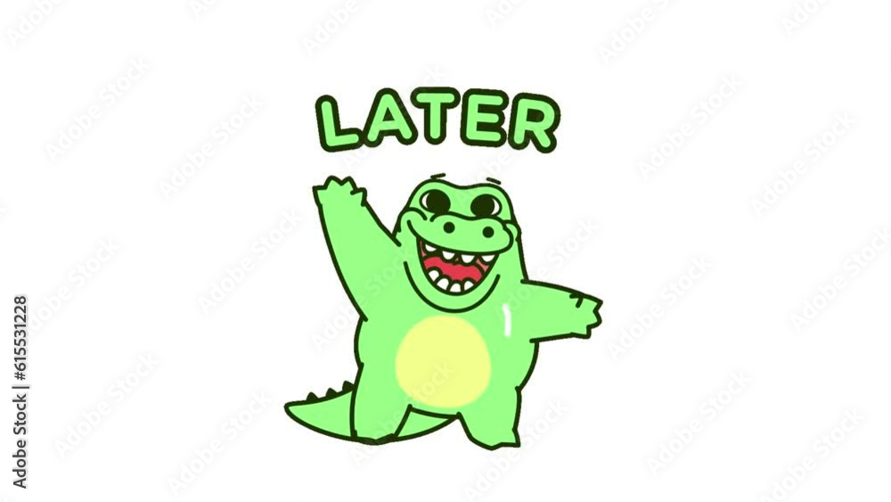 Green Alligator with Later Typography background animated, logo symbol, social media Green Alligator with Later Typography background animated, logo symbol, social media