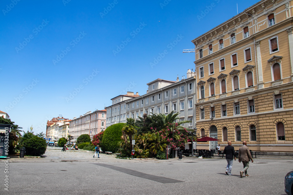 Piazza Sant'Antonio Nuovo in Trieste, Italy, is a vibrant square with a charming atmosphere. It dates back to the 19th century and is adorned with elegant buildings, a majestic fountain, and a statue 
