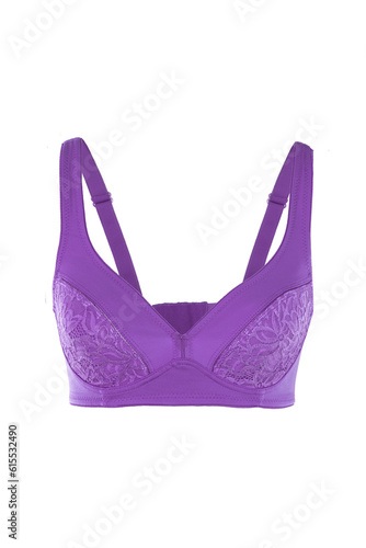 Bra photographed on invisible mannequin isolated on white background