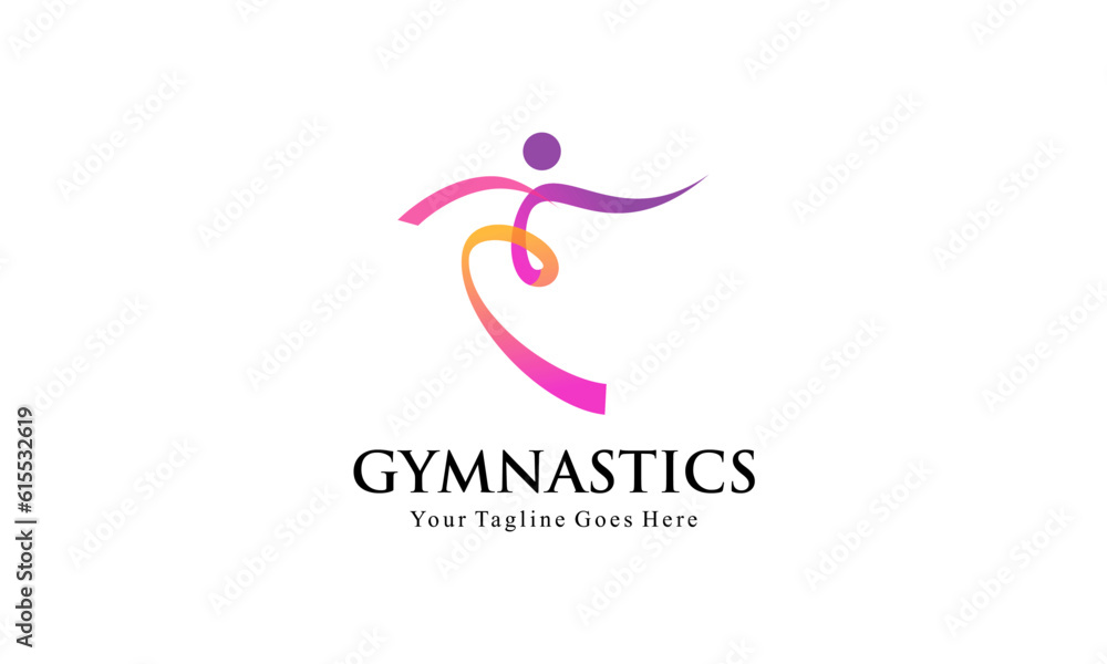 Abstract Human for Aerobic Logo Fitness, Gym, and Sport Vector Logo Design Abstract Human for Aerobic Logo Fitness, Gym, and Sport Vector Logo Design