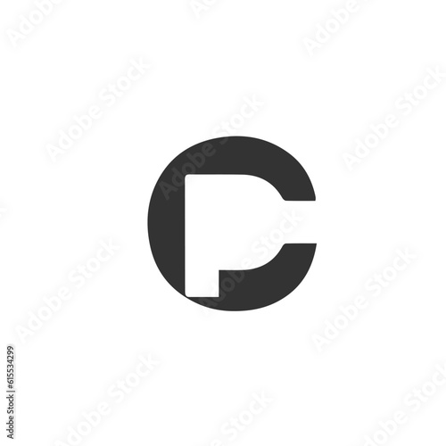 PC wording logo in black