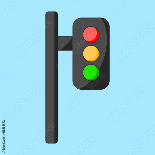 Traffic Light in flat vector illustration design