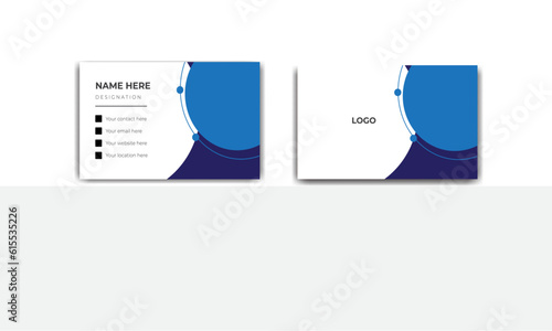 Creative and Luxury Business card with both side design. 
 Vector illustration template. 