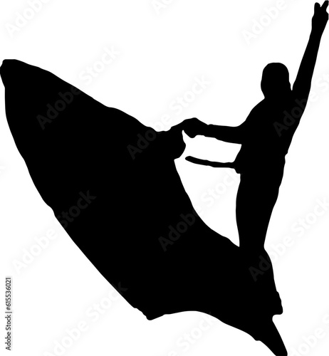 Silhouette of  jetski action vector