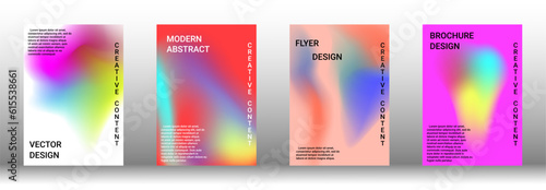 Artistic covers design. Creative fluid colors backgrounds. Set of abstract covers